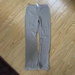 無印良品 リブ編みスリット入りレギンス M グレー