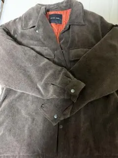 niko and … コーデュロイ×中綿ジャケット ブラウン×オレンジ