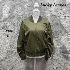 Lucky Leaves ラッキーリーブス (L) ブルゾン フルジップ カーキ