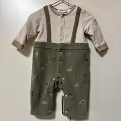 【美品】SLAP SLIP 恐竜刺繍ロンパース カバーオール 70cm