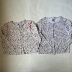 PETIT BATEAU 花柄カーディガン 24m 86cm