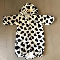 牛柄フード付きロンパース　70㎝