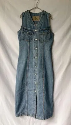 90s カルバンクライン Calvin Klein デニムワンピース カナダ製 - メルカリ