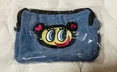 エンジェルブルー デニム風刺繍ポーチ　シープラ限定 ブラック