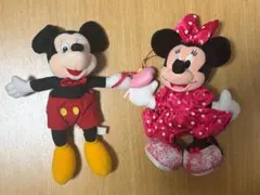 【訳あり・ジャンク】ディズニー ミッキー＆ミニー ぬいぐるみ 2点セット