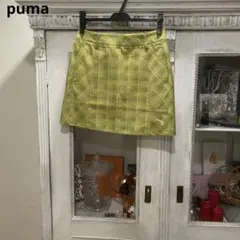 美品 puma プーマ スカート M マスタード系 チェック インナーパンツのサムネイル