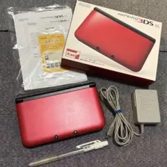【動作確認済】ニンテンドー3DS LL レッド×ブラック 箱・充電器・ペン付