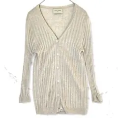 UNITED ARROWS リネンカーディガン　7分袖　アイボリー　春夏　涼しい