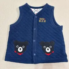 ダブルB ミキハウス キルティングベスト ネイビー L 90-100cm
