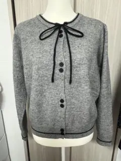 長袖　ニット　カーディガン　リボン