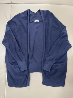 スタディオクリップ ネイビー カーディガン 長袖 ポケット付き フリーサイズ