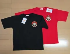 【本日限定値下】マリオ 半袖Tシャツ 刺繍赤黒2枚セットのサムネイル