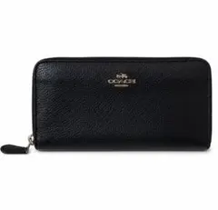 COACH 長財布 ブラック レザー ラウンドファスナーのサムネイル