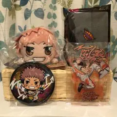 呪術廻戦　セガラッキーくじ　アクスタ　缶バッジ　ぬいぐるみ　虎杖悠仁　セット