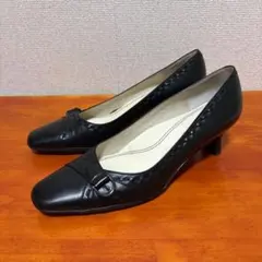 リーガル ベルト パンプス 24cm 本革 レザー 黒 ブラックのサムネイル