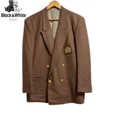 美品　Black & White Sport ブラウン テーラードジャケット