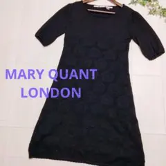 MARY QUANT LONDON ニット半袖ワンピース　デイジー柄