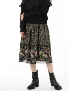 【グレースコンチネンタル】スカート ペイズリーコンビスカート