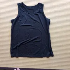 ビーズ装飾 ブラック タンクトップ 3L