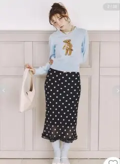 BRILL ギャザーイージースカート ブラウン サイズ:38 - メルカリ