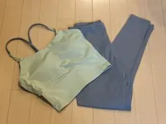 未使用に近い　ヨガウェア 上下セット パッド付きブラ レギンスのサムネイル