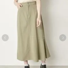 グリーン デニム マーメイドスカート ロングスカート 美品 オリーブデオリーブのサムネイル