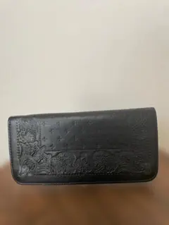 CALEE スタッズ 三つ折り財布 ブラック レザー - メルカリ