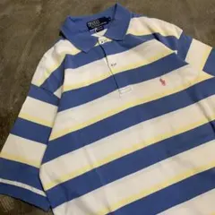 90s　Polo Ralph Lauren　ボーダー　ポロシャツ　USA製