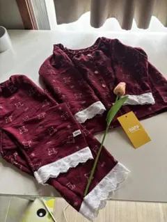 Haru クマ柄 パジャマ HR11(8-11kg) ベビー女の子用パジャマ