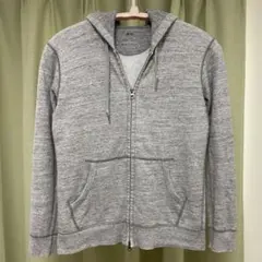 UNIQLO★ユニクロ OLD ダブルジップ パーカー 霜降りグレー L