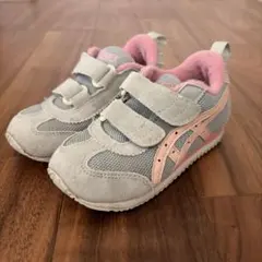 【16cm】ASICS メティッド MINI ライトグレー/ピンク