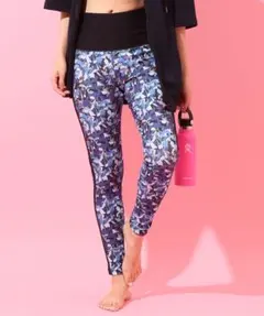 ナージー　サイドラインタイツ　トレーニングタイツ　花柄