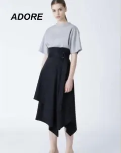 新品未使用】今季 完売 ADORE ラスターサテンブラウス ブラック 38