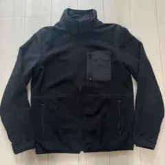 stussy ブラック フリースジャケット ジップアップ