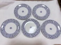 たち吉 皿 5枚セット 和食器 染付 花唐草文様　銘々皿のサムネイル