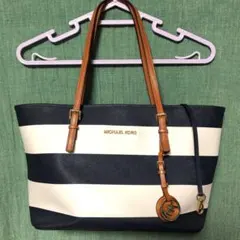 最終値下げ　マイケルコース トートバッグ マリン ボダー　MK