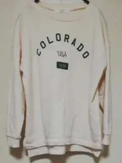 Samansa Mos2 blue 長袖 スウェット Colorado