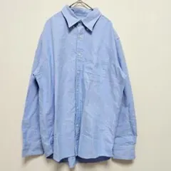 【ユニクロ】 UNIQLO 長袖シャツ 綿100% ライトブルー 爽やか L