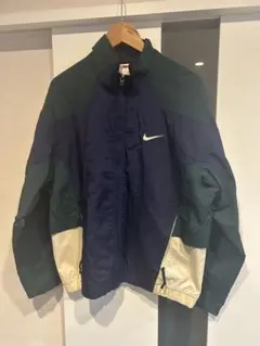 90s Nike ナイロンジャケット ネイビー/グリーン