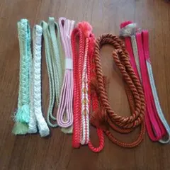 値下げしました 房付き帯締め6本セット