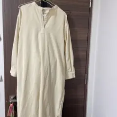 コーデュロイワンピース クリーム色 ONEサイズ