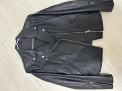GU 黒レザージャケット ライダーススタイル