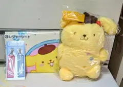 サンリオ当たりくじポムポムプリンぬいぐるみレジャーシートシナモンキーホルダー