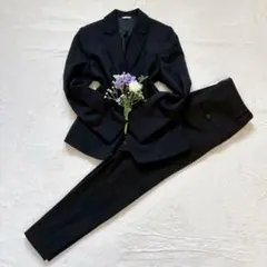 美品 エヌライン グリーンレーベル パンツスーツセットアップ 就活 11号 L