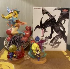 【遊戯王】ブラック・マジシャン・ガール、レッドアイズ　フィギュアセット