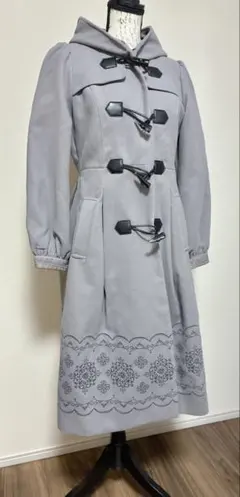 新品未使用タグ付】axes femme 天体刺繍フード付コート パープル L 