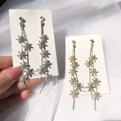 キュービックジルコニア イヤリングシルバー【クリップ式】