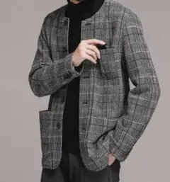 メンズ ノーカラージャケット