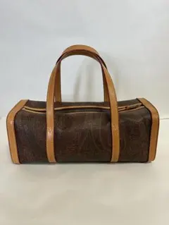 ETRO ペイズリー柄ブラウン　スクエアミニボストンバッグで