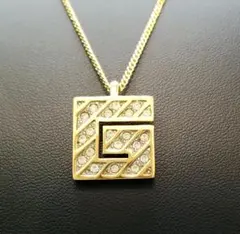 美品✨GIVENCHYジバンシィ、Gロゴラインストーンネックレス